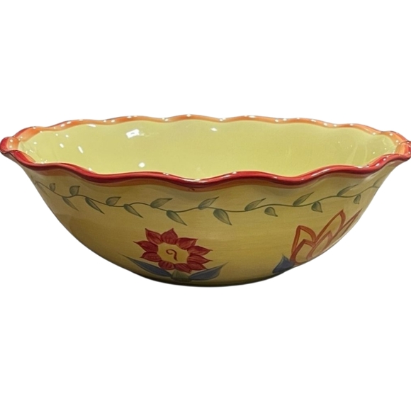 Pfaltzgraff Stoneware Napoli 13” Hand-Painted Pasta Serving Bowl NEW - Picture 1 of 12